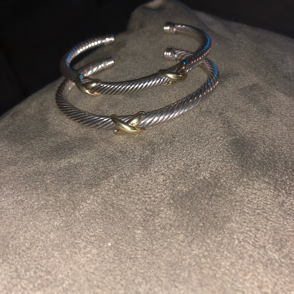 Authentic David yurman x and xx cable bracelets.